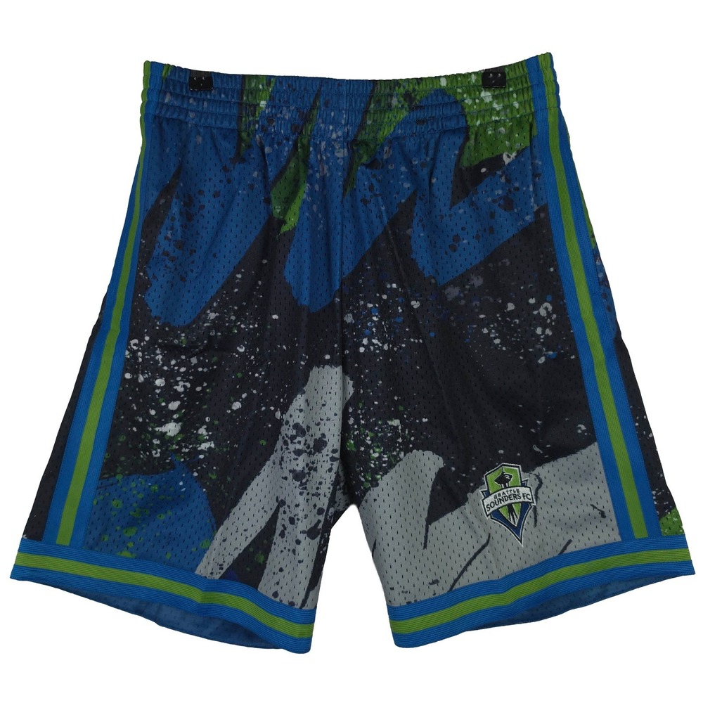 Seattle Sounders FC Mitchell & Ness MLS Large Jersey Shorts Embroidery Logo New